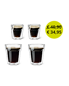 2 Kaffeegläser und 2 Espressogläser (doppelwandig)