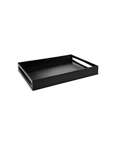 Tablett MDF schwarz rechteckig 47,5x35x6cm